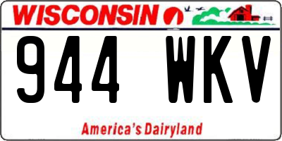 WI license plate 944WKV