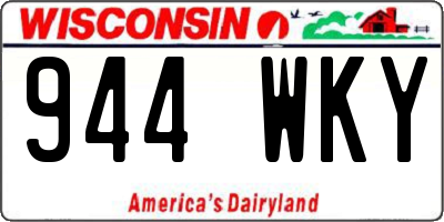 WI license plate 944WKY