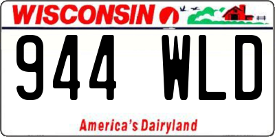 WI license plate 944WLD