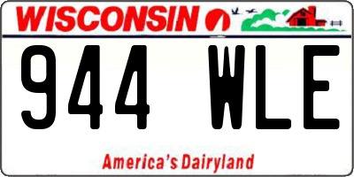 WI license plate 944WLE