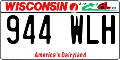 WI license plate 944WLH