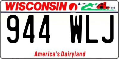 WI license plate 944WLJ