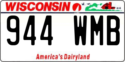 WI license plate 944WMB
