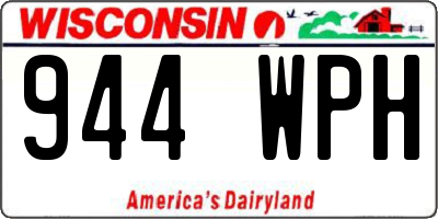 WI license plate 944WPH