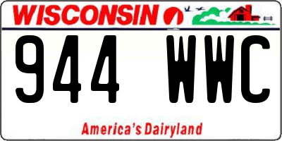 WI license plate 944WWC