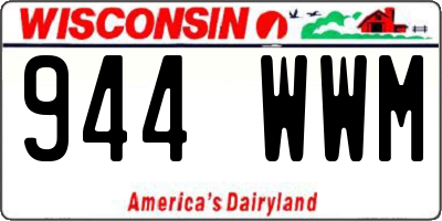 WI license plate 944WWM