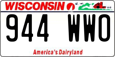 WI license plate 944WWO