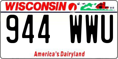 WI license plate 944WWU