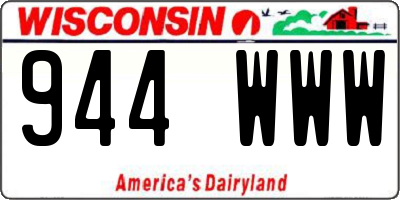 WI license plate 944WWW
