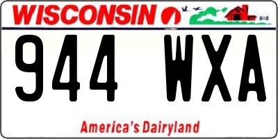 WI license plate 944WXA
