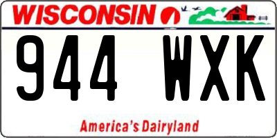 WI license plate 944WXK