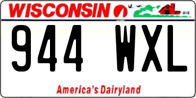 WI license plate 944WXL