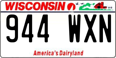 WI license plate 944WXN