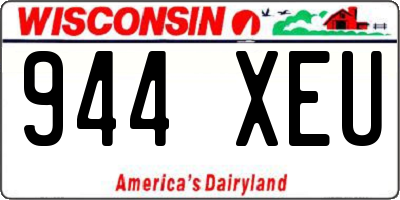 WI license plate 944XEU