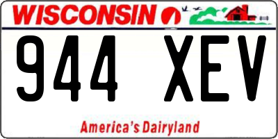WI license plate 944XEV