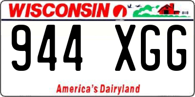WI license plate 944XGG