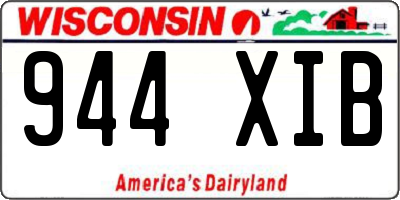 WI license plate 944XIB