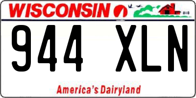 WI license plate 944XLN