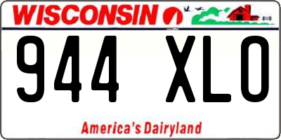 WI license plate 944XLO