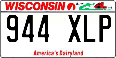 WI license plate 944XLP