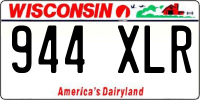 WI license plate 944XLR