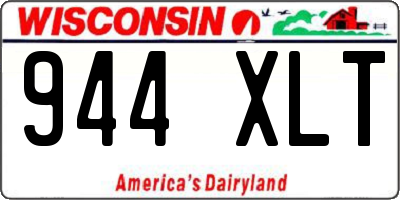 WI license plate 944XLT