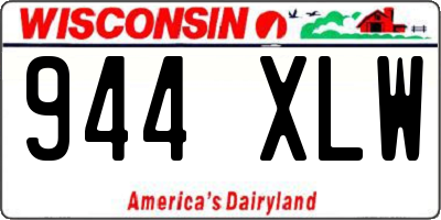 WI license plate 944XLW