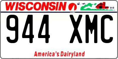 WI license plate 944XMC