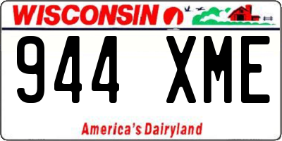 WI license plate 944XME