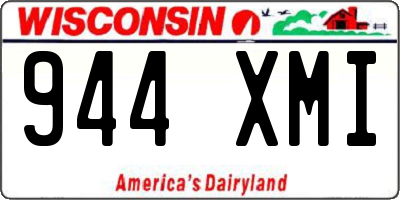 WI license plate 944XMI
