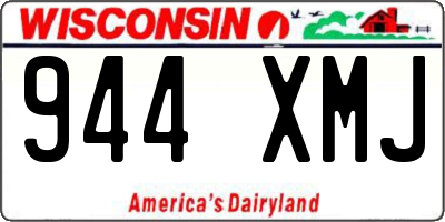 WI license plate 944XMJ