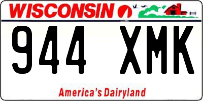 WI license plate 944XMK