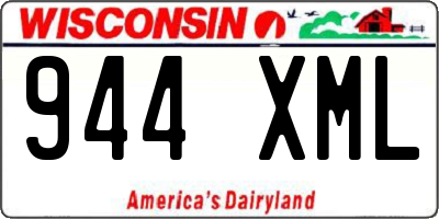 WI license plate 944XML