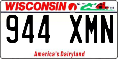 WI license plate 944XMN