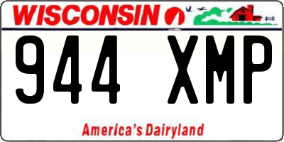 WI license plate 944XMP