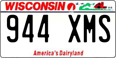 WI license plate 944XMS