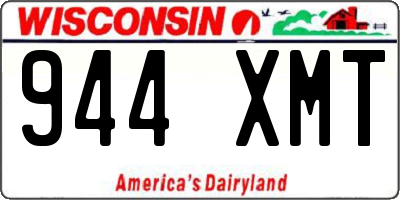 WI license plate 944XMT