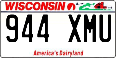 WI license plate 944XMU