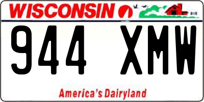 WI license plate 944XMW