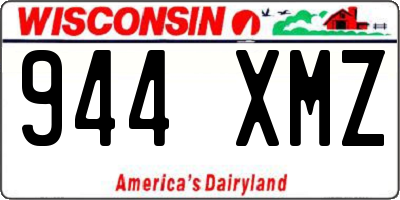 WI license plate 944XMZ