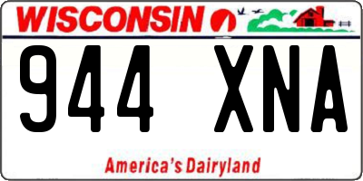 WI license plate 944XNA