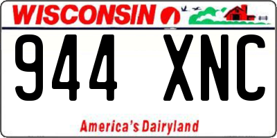 WI license plate 944XNC