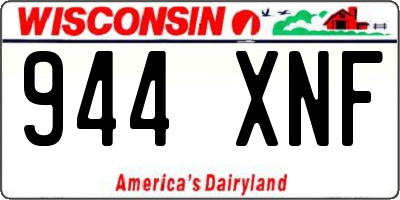WI license plate 944XNF