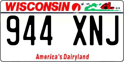 WI license plate 944XNJ