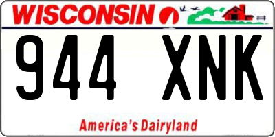 WI license plate 944XNK