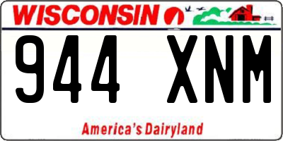 WI license plate 944XNM