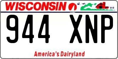 WI license plate 944XNP