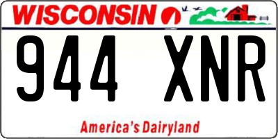 WI license plate 944XNR
