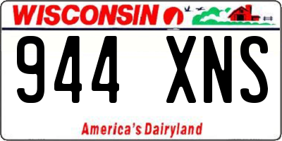 WI license plate 944XNS