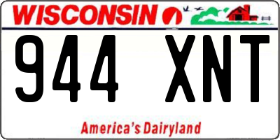WI license plate 944XNT